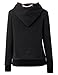 Cindeyar Damen Hoodie Winter Pullover Kapuzenpullover Langarm Baumwoll Mischung Warmer Sweatshirt Kapuzenjacke(107-Schwarz,XL)