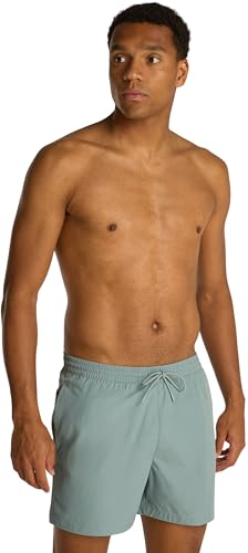 Calvin Klein Bañador para Hombre Medium Drawstring Pernera Media, Azul (Lead), M