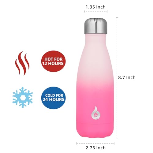 Image of BJPKPK 12oz Water Bottles Stainless Steel Insulated Water Bottle Keep Cold and Hot Thermal,Cherry Blossom