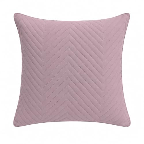 Image of RD TREND UltraSonic Microfiber Cushion Covers 18 inch x18 inch, Set of 2, 250 TC, Back Zipper (Mauve Rose)