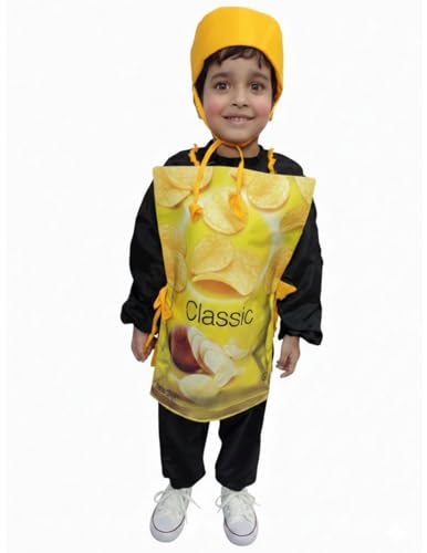 Image of BookMyCostume Chips Fast Food Kids Fancy Dress Costume 10-12 years