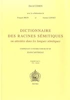 Dictionnaire Des Racines Semitiques Ou Attestees Dans Les Langues Semitiques, Fasc. 2 9068315897 Book Cover