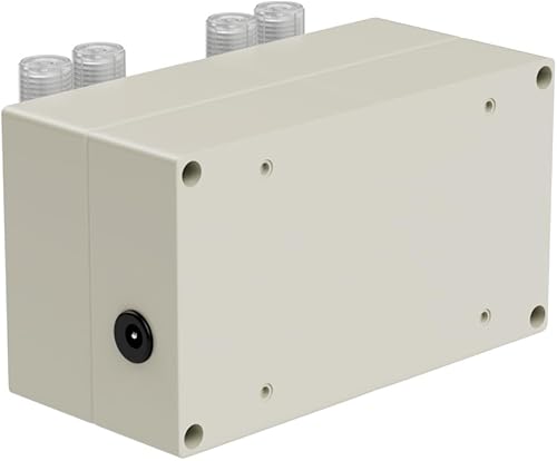Miniatura 3 de KAMOER Bomba peristáltica de doble cabezal 12V DC, control de cabezal de bomba separado, caudal bajo 0.5-3.0 fl ozmin, velocidad ajustable, blanco,