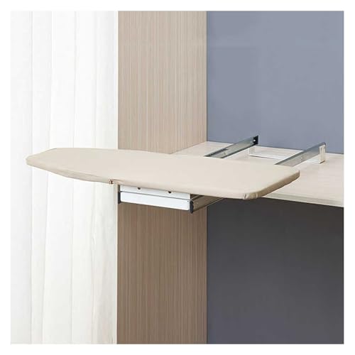 ZFUCMAYL Foldable Pull-Out Ironing Board,Ironing Board with Soft-Close,Wall Mounted Iron Board,Stow Away in the Cabinet Saving Space,for Small Spaces(Color 1)