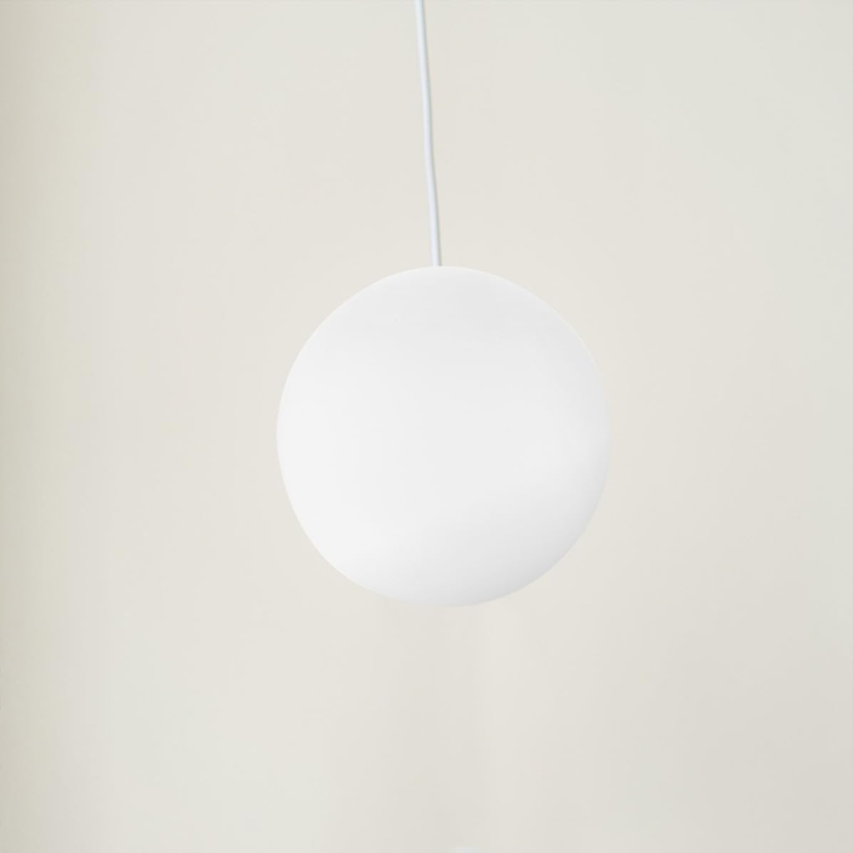 Pendelleuchtenschirm aus Glas mit Weichem Licht, Weiß Rund