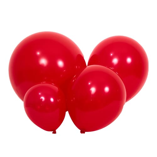 Image of Latex Balloons, 100-Pack Different Sizes 18 12 10 5 Inch Party Balloon Garland Kit (Red)