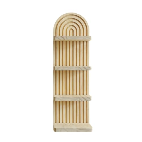 JSGHGDF Estante flotante de madera con forma de arco vintage montado en la pared para sala de estar, dormitorio, estante de pared bohemio