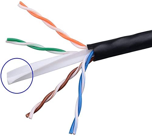 TRI-COM® Pure Copper RJ45 Category 6 w/Strain Relief/TIA Certified Pure Copper 10/100/1000 Mbps, 10 Gigabit (Heavy Duty LD Coated PVC Outer Jacket for Outdoor, Router, (20 Meter) 2