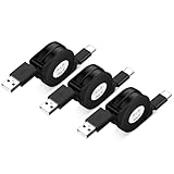 3Pack Car Carplay Cable Fast Charging 3.3FT Retractable USB Type C Android Charger Cord for iPhone 16 15,Samsung Galaxy A16/A15/S24 Ultra/A35/Z Fold6/A54,Pixel 9 Pro XL 8a,Moto Edge 2024 Razr 50 Ultra