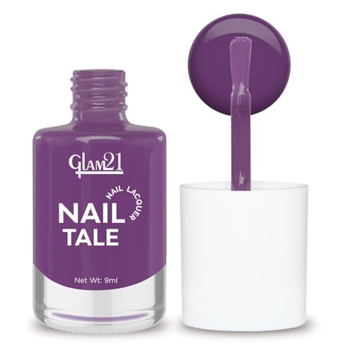 Image of Glam21 Nail Tale Nail Polish | Glossy Gel Finish | Rich Pigmentation | Chip Free | Quick Drying Formula | Long Lasting Nail Polish for Women | 9ml | Shade-35