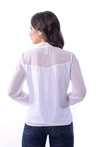 Camisa Perola Love Manga Longa com lacinho (BRANCO, M)