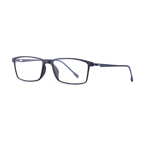 EyetaryMen's Progressive Multi Focus Reading Glasses Blue Light Blocking Readers, 1.56 refractive Index Lens - Ultralight Thin Rectangle TR90 Frame Eyeglasses,BlueTemple,+2.25