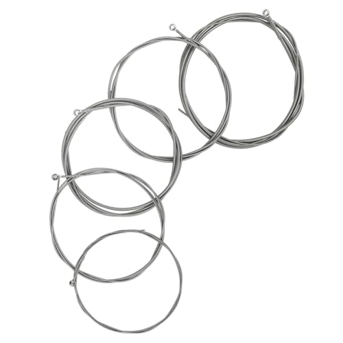 Toddmomy 5pcs String High Carbon Alloy Electric Bass Strings Durable Replacement Accessories for Musicians Sound for Beginners and Professionals