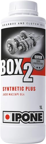 IPONE – Huile de Boîte de Vitesses Moto - Box 2 - Bidon 1L – Semi-Synthétique à Base d’Esters - Haute Performance, Noir