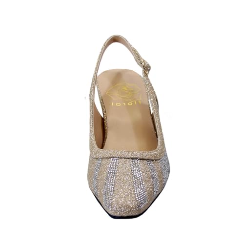 Floral Ivana Women's Wide Width Slingback Evening Dress Pumps2