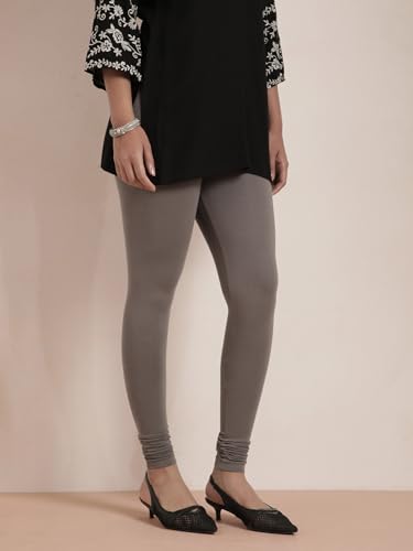 Image of TWIN BIRDS Tailored Cut and Classic Fit Super Stretchable Elastane Fabric Churidar Leggings for Women
