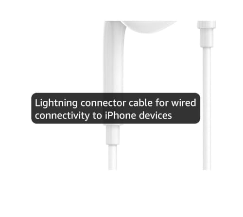 Image of Original Wired Earphone with Microphone - Stereo in-Ear in Ear Headphones Compatible with iPhones 7 /8 /X /XS /XR /11 /12 /13 /14 Pro - Noise-Isolating, Stereo Sound, White