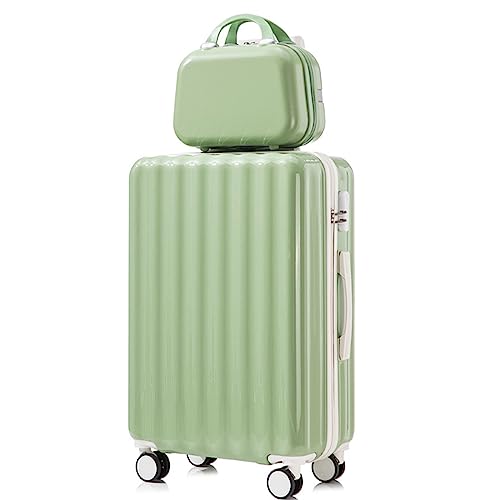 Universal Wheel Luggage, Multi-Level Adjustment with Password Lock USB Interface, Suitcase, Use and Travel (Green 28 inches)