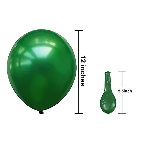 Image of KBZVNAF Dark Green Latex Party Balloons - 50 Pack 12 inch Green Helium Balloons for Baby Shower Birthday Summer Jungle Theme Party Decorations | Green Helium Balloons for Baby Shower Birthday Summer Jungle Theme Party Decorations
