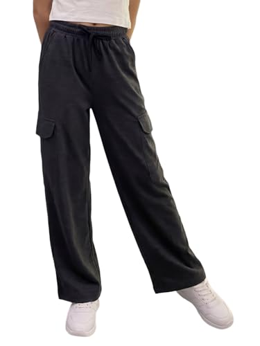 Image of Li'l Tomatoes Girls Cotton Track Pants | Soft & Comfortable Casual Summer Lower for Girls | Elastic Waist with Drawstring Everyday Wear | Side Stripe Straight Fit Trackpant | 9-16 Years |