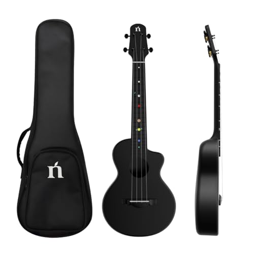 Natasha Asteroid Carbon Fiber 23-inch Ukulele, Travel Ukuleles,Integrated Casting With Carbon Fiber Composite Material, light and portable. (Interstellar Black)