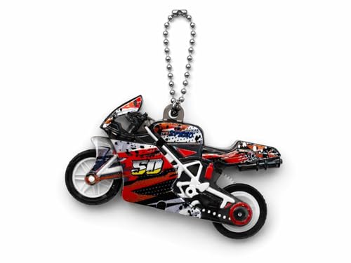 Generic Sparkling Stunt Bike Toy Keychain for Kids - Image 2