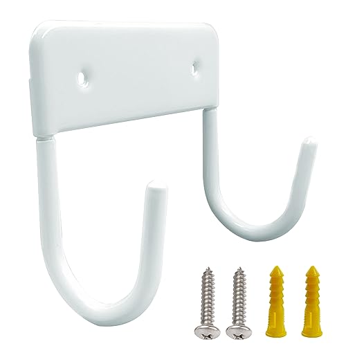 Rhinenet Ironing Board Hanger Ironing Board Hook Wall Mount Ironing Board Holder Ironing Boards Wall Mounted Holder Large & Small Ironing Board Storage Wall Bracket for Wall (White)