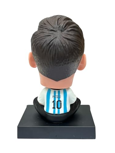 Image of AUGEN Super Hero Messi B Action Figure Limited Edition Bobblehead with Mobile Holder for Car Dashboard, Office Desk & Study Table (Pack of 1)