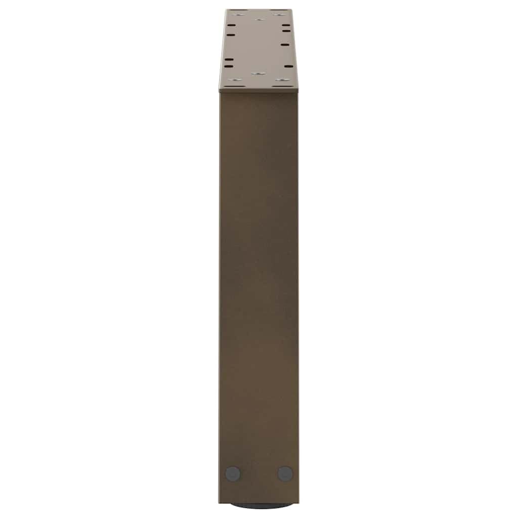 Set di 2 gambe per tavolo da caffè, a forma di V, 70 x (30-31,3 cm), struttura in acciaio, look industriale per tavolo da soggiorno