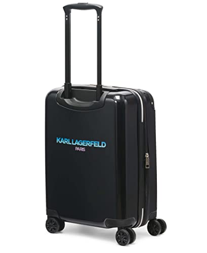 Karl Lagerfeld Paris Flowers, Black, 21", Karl Flowers Upright Hardside Luggage