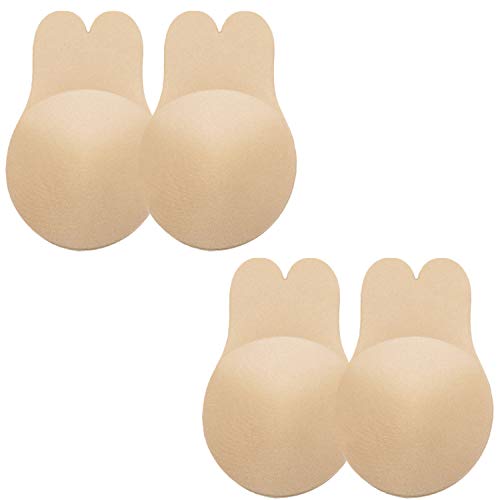 Siebwinn 2 Paires Soutiens-Gorge AutoadhéSifs, Soutien-Gorge Dos Nu Push Up Bra,ImperméAble Respirant RéUtilisable Confortable (H, XL) Cover