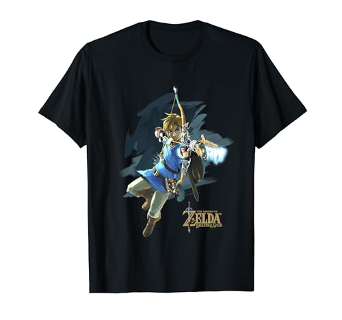 Zelda Breath Of The Wild Link Jump Bow Shot Graphic T-Shirt T-Shirt