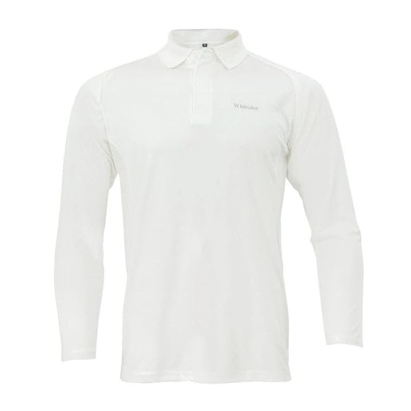 Image of Whitedot Hexa Quick Dry Polo T-Shirt - Full Sleeves - Off White