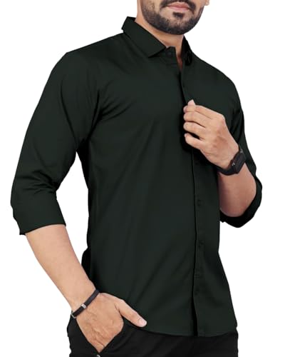 Image of Men's Cotton Full Sleeve Shirt | Regular Fit Casual & Formal Wear with Patch Pocket