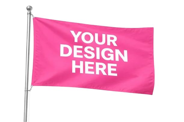 OnDec Customized Flag with Your Design Personalized Name, Logo & Text Printing Indoor & Outdoor Use Durable & Weather Resistant | Flag for Events, Branding & Decoration Pink 3×2 Ft Pack 1-image-45