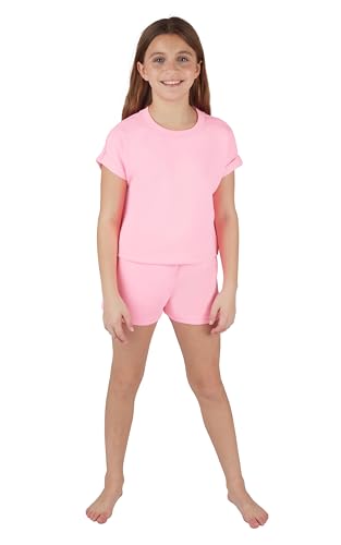 Yogalicious Girls 2 Piece Set Farrah Short Sleeve Top + Scuba Farrah Drawstring Short