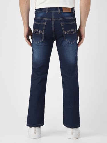Image of Urbano Fashion Men's Stretch Fit Mid Rise Washed Bootcut Jeans Stretchable