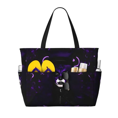 Sac à bandoulière gothique violet au motif imprimé dark unique