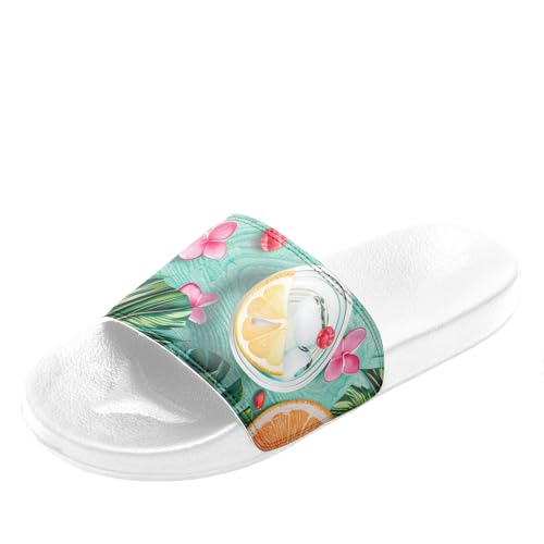 Women's Tropical Slide Sandals, Lightweight Colorful Hawaiian Style Slippers Summer Beach Shower Pool Slides For Men2