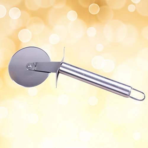Hemoton Pizza Cutter Roda, Aço Inoxidável Pizza Roda Cortador de Pizza Alças para Pizzas, Cookies, M