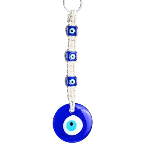 Image of ZAICUS Turkish Blue Glass Evil Eye Hanging | Feng Shui Vastu Nazar Battu for Protection & Good Luck | Perfect for Home Decor & Gifting | Ideal for Doorways, Home, & Office