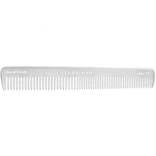 Fendrihan Sturdy Metal Double Tooth Barber Grooming and Dressing Comb (6.8 Inches)