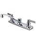 Kingston Brass FB2121NDL 7-11/16-Inch in Spout Reach NuvoFusion 8-Inch Centerset Kitchen Faucet, Polished Chrome