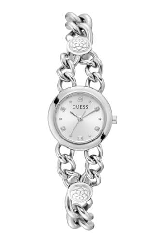 Guess P SLV CS/SUN SLV DL/P SLV LOGO BRCT W/CRYS