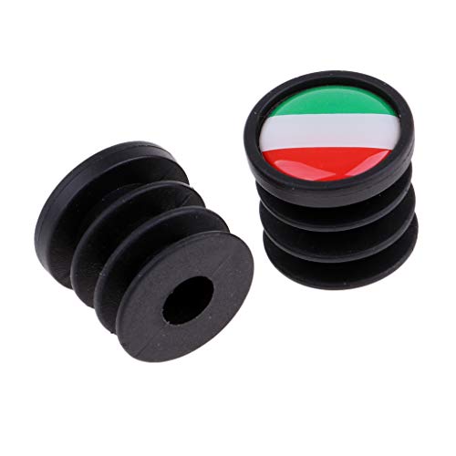 Homyl 1 par de plugues de extremidade de guidão com bandeira nacional para mountain bike – 22 mm de