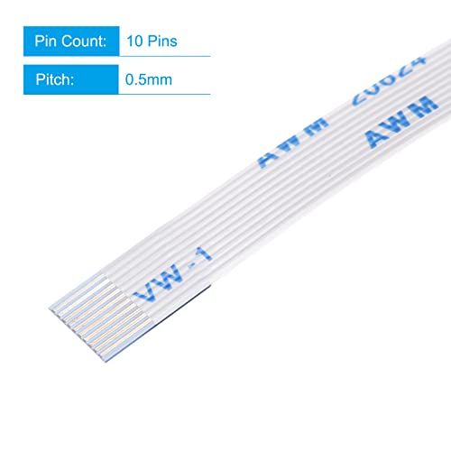 Cable plano flexible FFC 10 pines 0.5mm pitch 100mm largo pack 20 miniatura 3