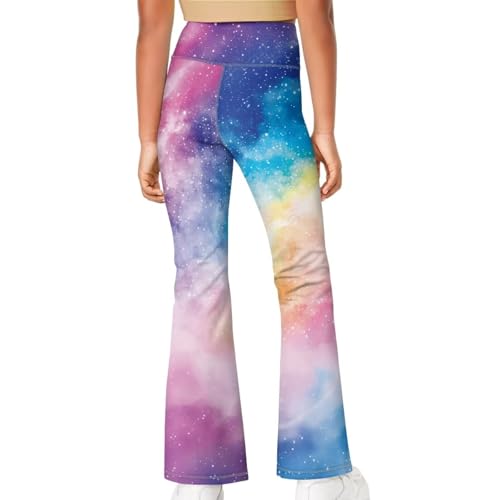 Flare Leggings for Girls 5-12Y Soft Tights Trouser Gymnastics Dance Athletic Bell Bottoms High Waisted Yoga Pants4