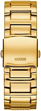 Guess Frontier Collection Multi-Function Mens Analog Beige Dial Coloured Quartz Stainless Steel Band Watch, Round Dial with 48.0 mm Case Width - W0799G2