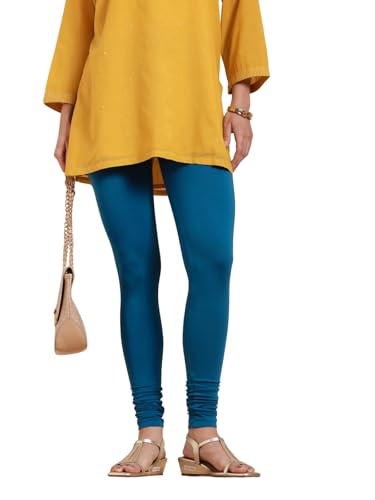 Image of TWIN BIRDS Tailored Cut and Classic Fit Super Stretchable Elastane Fabric Churidar Leggings for Women
