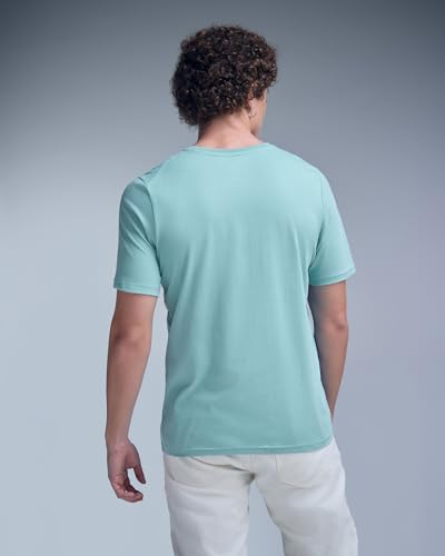 Image of Men's Cotton-Polyester Crew Neck Half Sleeve Relaxed Fit Tee | Workout-from-Home Casual Sports T-Shirt for Travel, Cafes, Walks & Lounge (XM1005)